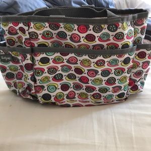 Thirty-One shower bag or craft bag. Snail print!